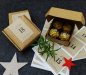 Preview: 24 Adventskalender Boxen + Kraftpapier Zahlen Sticker /Mini Schachteln zum Selbstbefüllen / DIY Geschenkboxen: edel Geprägt oder Glatt