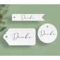 Preview: " DANKE " Geschenkanhänger aus  Leinenpapier - weiß