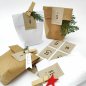 Preview: 10 Geschenktüten mit Schneeflocken Prägung / Papiertüten XMAS
