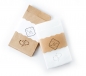 Mobile Preview: 10 weiße mini "Freudentränen" Papiertüten / Tütchen mit Herzen
