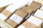 Mobile Preview: 10 mini "Freudentränen" Kraftpapier Tütchen mit Spitze - weiß