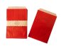 Preview: Edle Geschenkbeutel / Papiertüten in rot - Flachbeutel