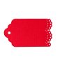 Mobile Preview: 10 Geschenkanhänger aus Leinenpapier mit Spitze - rot