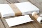 Mobile Preview: 10 "Freudentränen" Kraftpapier Tütchen mit PALAST prägung - weiß