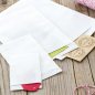 Preview: 10 St. Weiße Papiertüten / Flachbeutel mit Klappe