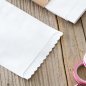 Preview: 10 Weiße Papiertüten / Flachbeutel  "SCALLOP"
