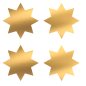 Preview: 20 St. Sterne Aufkleber - Glänzend! 3,5 cm Gold - 8 Zackig
