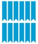 Preview: 50 Streifen Verschlussetiketten BLAU Siegeletiketten