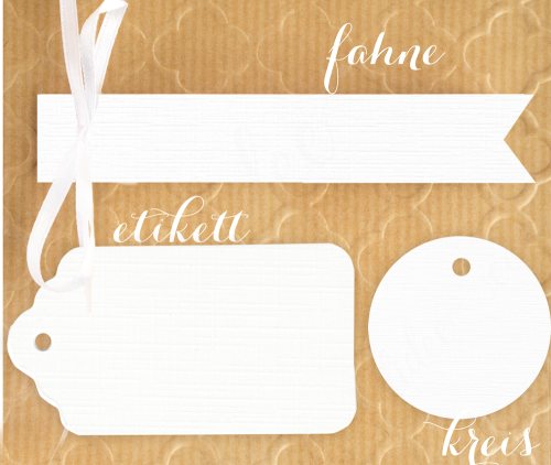 10 weiße  Etiketten / Geschenkanhänger aus Leinenpapier /Papieranhänger