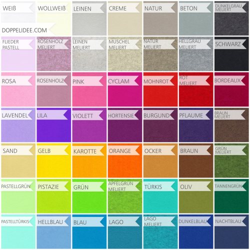 Preview: Filz Schlüsselanhänger / Schlüsselband - 50 Farben