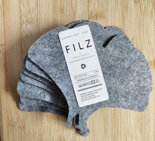 GINKGO Blatt Filz Untersetzer / Glasuntersetzer / Farbwahl! - Ginkgoblatt GINKGO Blatt Filz Untersetzer / Glasuntersetzer / Farbwahl! - Ginkgoblatt