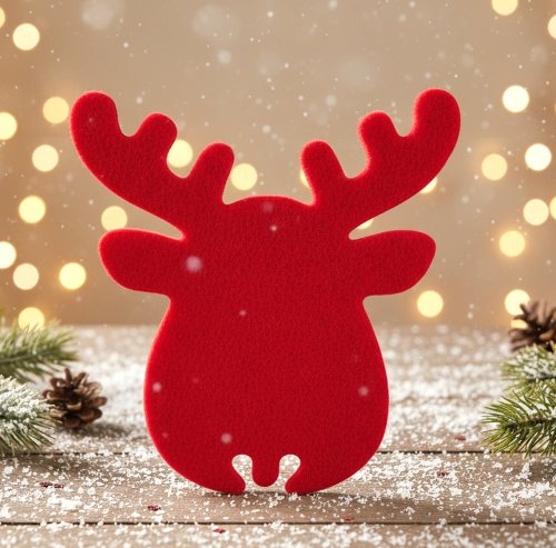 Preview: Deko Rentier / Ren Filz Untersetzer 5 bis 45 cm - 54 Farben / Weihnachten Preview: Elch Filzuntersetzer