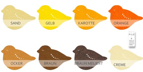 vogel -filzuntersetzer