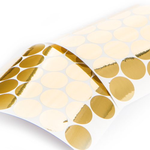 50 Glänzende Klebepunkte Dots - GLANZ GOLD - Spiegelfolie