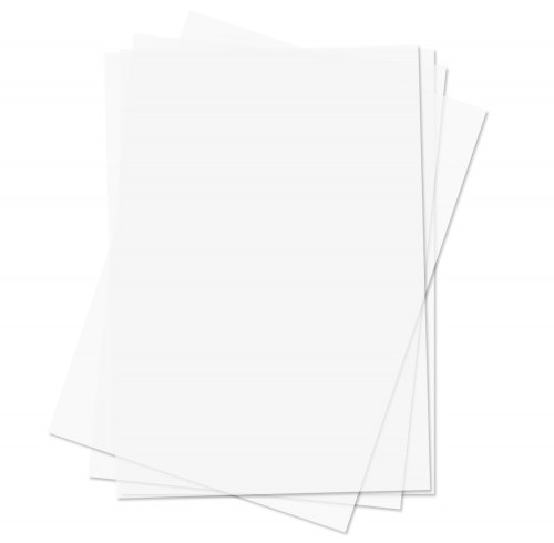 10 Bogen A4 Transparentpapier / Pergamentpapier - milchweiß