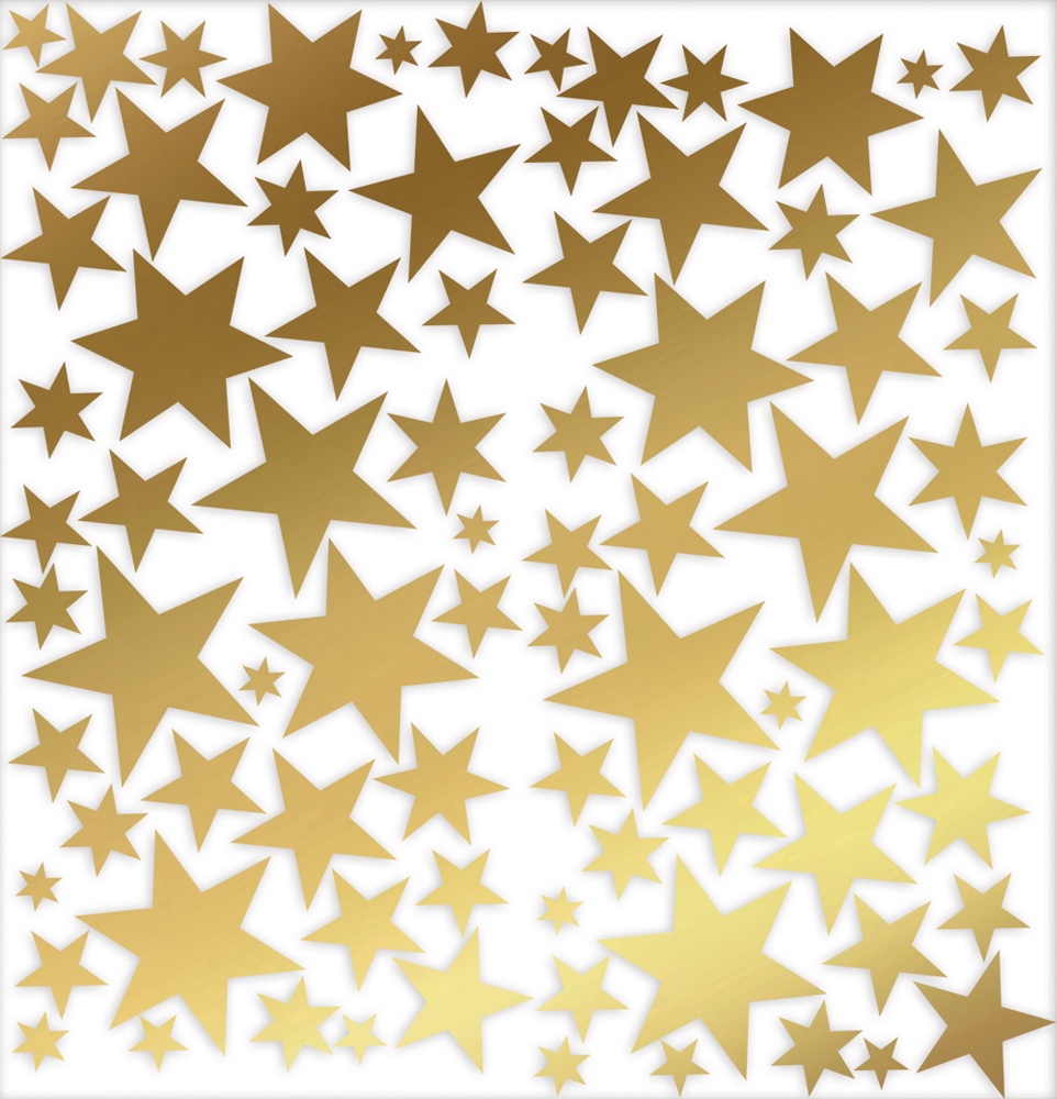 110 Sterne Sticker in matt gold