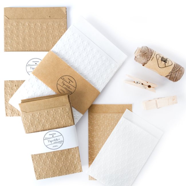 Braune Papiertüten mit STERNEN geprägt XS / S
