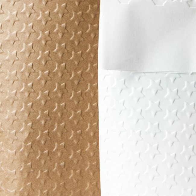 Braune Papiertüten mit STERNEN geprägt XS / S
