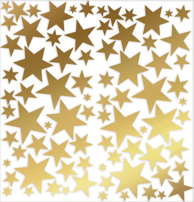 110 St. Selbstklebende Sterne Sticker GOLD / Aufkleber