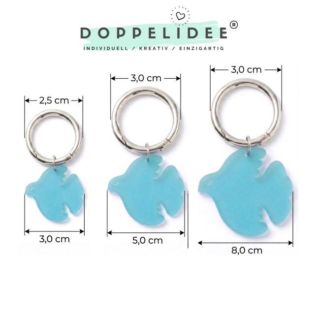 Taube Anhänger • 19 Farben: Neon, Frost, Spiegel • Schlüsselanhänger, Schmuck, Sonnenfänger • Vogel Dekoration aus Acrylglas Friedenstaube