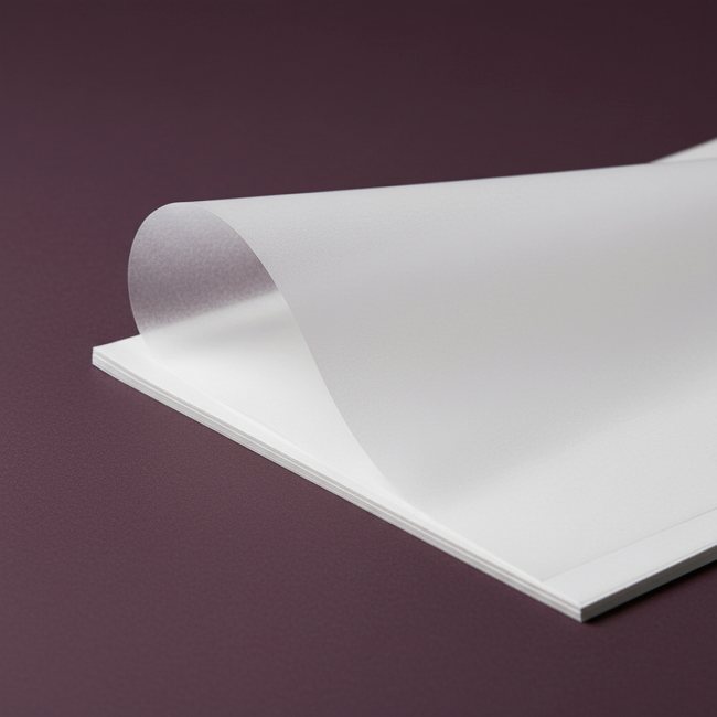 10 Bogen A4 Transparentpapier / Pergamentpapier - milchweiß