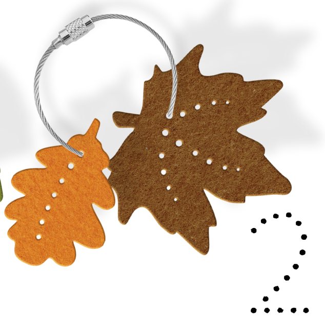 Blätter FILZ Anhänger / Baumblätter Schlüsselanhänger