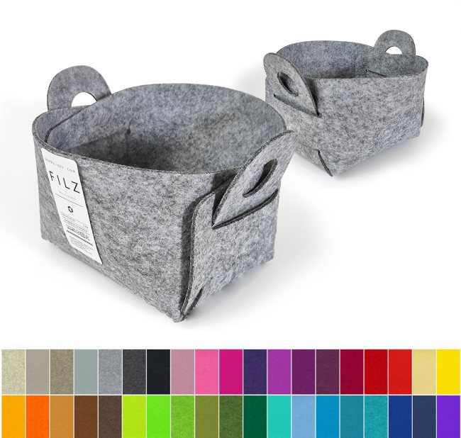 FILZKORB "Kroppaa" / Aufbewahrung / Box aus Filz / Korb - 40 Farben / Brotkorb / Aufbewahrungskorb