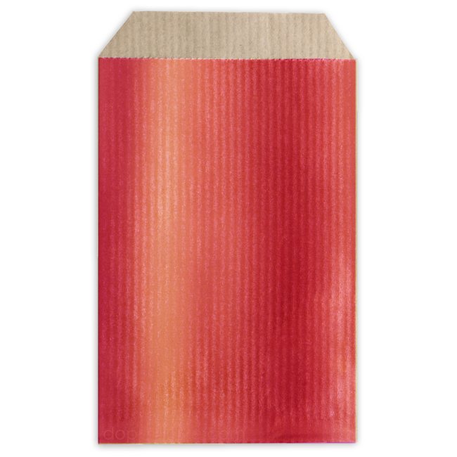 Edle Geschenkbeutel / Papiertüten in Rot - Flachbeutel - 3 Größen