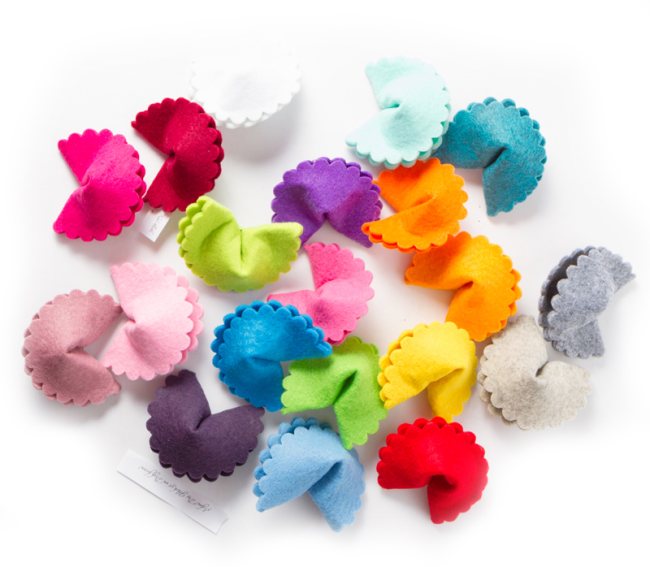SCALLOP Glückskekse aus Filz in 34 verschiedenen Farben