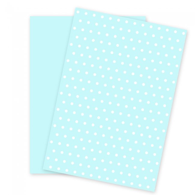 Designpapier / Motivpapier - Punkte blau