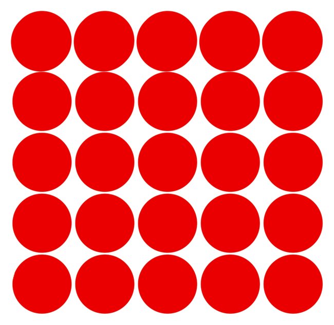 50 Kreative Klebepunkte - Rot