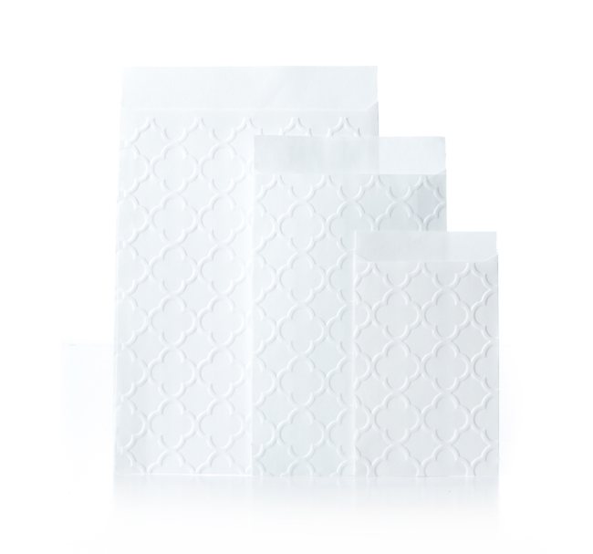 10 St. Papiertüten mit PALACE prägung - weiß XS / S / M