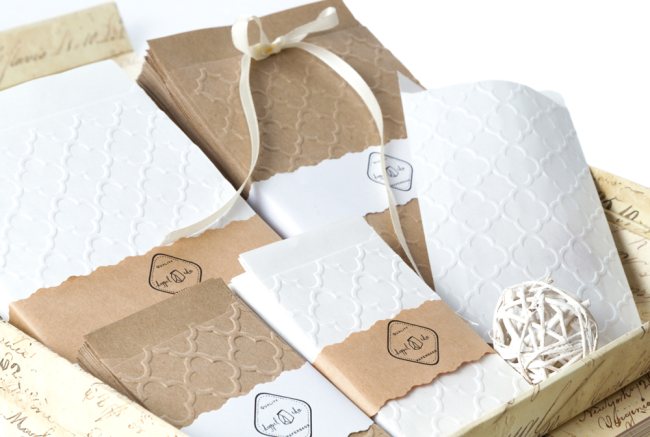 10 St. Papiertüten mit PALACE prägung - weiß XS / S / M