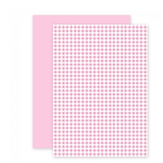Designpapier / Motivpapier - rosa  Karo - Vichy