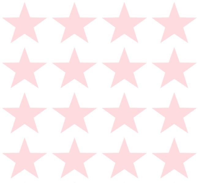 50 PASTELLROSA / ROSA Sterne Sticker 1 bis 10 cm Selbstklebend