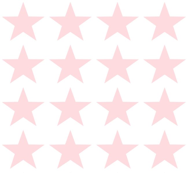 50 PASTELLROSA / ROSA Sterne Sticker 1 bis 10 cm Selbstklebend