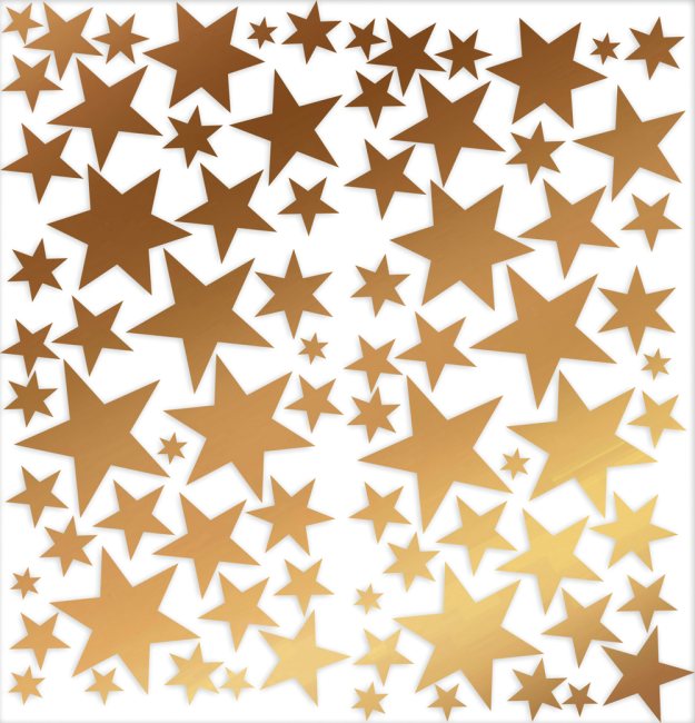 110 St. Selbstklebende Sterne Sticker KUPFER / Aufkleber