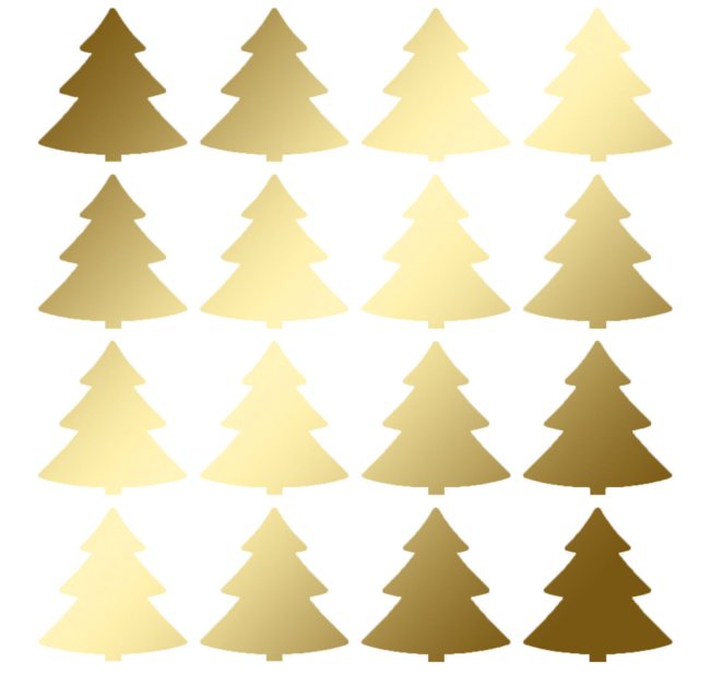 50 Kreative Weihnachtsbaum Sticker - MATT GOLD